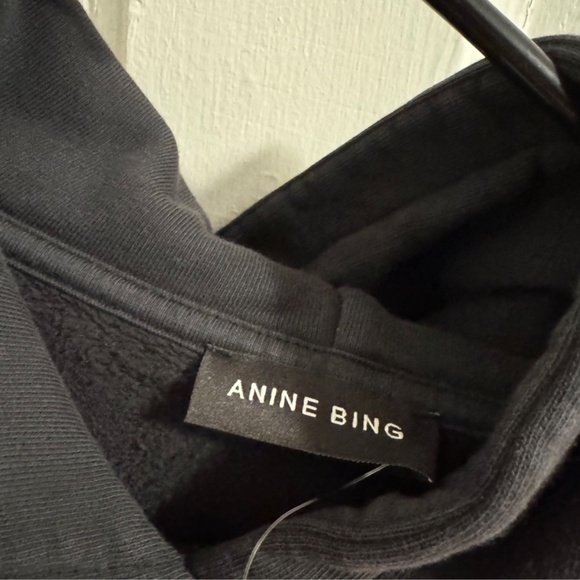 Anine Bing Harvey Sweatshirt Serif Vintage Black - Picture 7 of 8